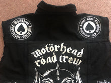 Load image into Gallery viewer, Motörhead Road Crew Everything Louder Denim Vest Cut-Off Battle Jacket Ace Of Spades