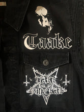 Load image into Gallery viewer, Black Metal Battle Jacket Cut-Off Denim Vest True Scandinavian XXL Superstrip Patch