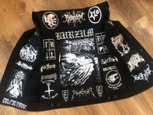 Load image into Gallery viewer, Black Metal Battle Jacket Cut-Off Denim Vest True Scandinavian XXL Superstrip Patch