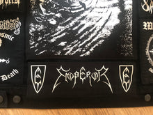 Load image into Gallery viewer, Black Metal Battle Jacket Cut-Off Denim Vest True Scandinavian XXL Superstrip Patch