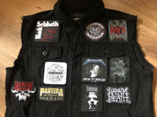 Load image into Gallery viewer, Type O Negative Patch Cut-Off Denim Battle Jacket Vest October Rust Bloody Kisses 10 Patch Edition