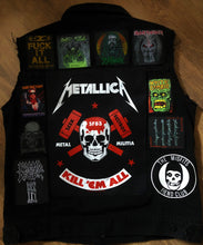 Load image into Gallery viewer, Type O Negative Patch Cut-Off Denim Battle Jacket Vest October Rust Bloody Kisses 10 Patch Edition