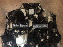 Load image into Gallery viewer, Watain Filth-Splattered Battle Jacket Distressed Black Metal Rocker Patch Denim Cut-Off Bleach Out Edition