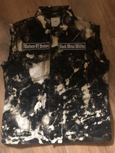 Load image into Gallery viewer, Watain Filth-Splattered Battle Jacket Distressed Black Metal Rocker Patch Denim Cut-Off Bleach Out Edition