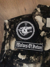 Load image into Gallery viewer, Watain Filth-Splattered Battle Jacket Distressed Black Metal Rocker Patch Denim Cut-Off Bleach Out Edition