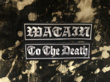 Load image into Gallery viewer, Watain Filth-Splattered Battle Jacket Distressed Black Metal Rocker Patch Denim Cut-Off Bleach Out Edition