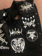 Load image into Gallery viewer, Depressive Suicidal Black Metal Battle Jacket Cut-Off Denim Vest Shining Lifelover Nocturnal Depression