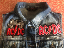 Load image into Gallery viewer, AC:DC For Those About To Rock Cannon Womens' Distressed Denim Cut-Off Patch Jacket