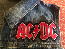 Load image into Gallery viewer, AC:DC For Those About To Rock Cannon Womens' Distressed Denim Cut-Off Patch Jacket
