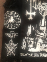 Load image into Gallery viewer, Black Metal Battle Jacket Cut-Off Denim Vest Behemoth The Satanist Taake Immortal