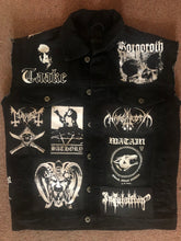Load image into Gallery viewer, Black Metal Battle Jacket Cut-Off Denim Vest Behemoth The Satanist Taake Immortal