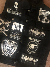 Load image into Gallery viewer, Black Metal Battle Jacket Cut-Off Denim Vest Behemoth The Satanist Taake Immortal