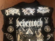 Load image into Gallery viewer, Black Metal Battle Jacket Cut-Off Denim Vest Behemoth The Satanist Taake Immortal