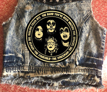 Load image into Gallery viewer, KISS Stars 'n' Stripes Denim Cut-Off Patch Jacket Love Gun Destroyer