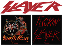 Load image into Gallery viewer, Slayer Girls' Reign In Blood Red Tie-Bleach Patch Battle Jacket Cut-Off Denim