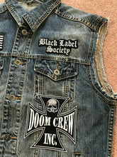 Load image into Gallery viewer, Black Label Society Doom Crew Rocker Patch Set Battle Jacket Cut-Off Denim BLS GIFD