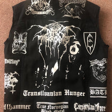 Load image into Gallery viewer, Black Metal Battle Jacket Cut-Off Denim Vest Darkthrone Marduk Mayhem Emperor Gorgoroth Taake