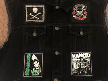 Load image into Gallery viewer, Rancid Punx Hooligans Punk Rock Denim Cut-Off Hooded Battle Jacket