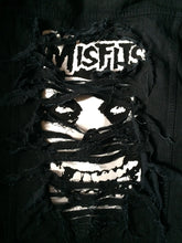 Load image into Gallery viewer, Distressed Punk Rock Black Denim Vest Cut-Off Battle Jacket Slashed Shredded + Studs/Spikes Option