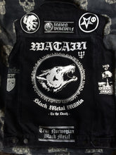 Load image into Gallery viewer, Black Metal Battle Jacket Cut-Off Denim Vest Watain Mayhem Bathory Darkthrone Dissection Venom