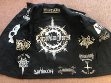 Load image into Gallery viewer, Black Metal Battle Jacket Cut-Off Denim Vest Carpathian Forest Bathory Watain Immortal Satyricon
