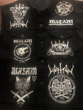 Load image into Gallery viewer, Total Watain Patch Battle Jacket Black Metal Denim Cut-Off Trident Wolf Eclipse To The Death FTW 13