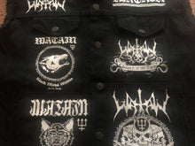 Load image into Gallery viewer, Total Watain Patch Battle Jacket Black Metal Denim Cut-Off Trident Wolf Eclipse To The Death FTW 13