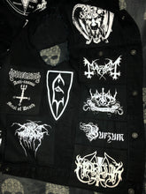 Load image into Gallery viewer, Black Metal Battle Jacket Cut-Off Denim Vest Mayhem De Mysteriis Dom Sathanas