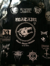 Load image into Gallery viewer, Black Metal Battle Jacket Cut-Off Denim Vest Watain Mayhem Bathory Darkthrone Dissection Venom
