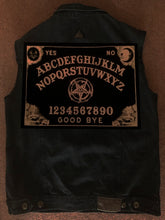 Load image into Gallery viewer, The Satanic Jacket: Hack Off Your Sleeves For Satan! Black Denim Cut-Off Battle Jacket
