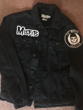 Load image into Gallery viewer, Misfits Fiend Club Black Denim Horror Business Punk Jacket Crimson Ghost Skull