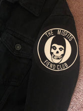 Load image into Gallery viewer, Misfits Fiend Club Black Denim Horror Business Punk Jacket Crimson Ghost Skull