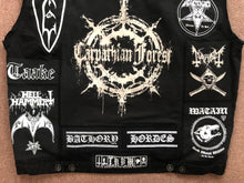 Load image into Gallery viewer, Black Metal Battle Jacket Cut-Off Denim Vest Carpathian Forest Bathory Watain Immortal Satyricon