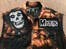 Load image into Gallery viewer, Misfits Fire Bleach Horror Business Denim Punk Cut-Off Crimson Ghost Fiend Club