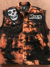 Load image into Gallery viewer, Misfits Fire Bleach Horror Business Denim Punk Cut-Off Crimson Ghost Fiend Club