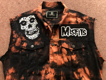 Load image into Gallery viewer, Misfits Fire Bleach Horror Business Denim Punk Cut-Off Crimson Ghost Fiend Club