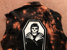Load image into Gallery viewer, Misfits Fire Bleach Horror Business Denim Punk Cut-Off Crimson Ghost Fiend Club