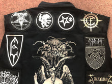 Load image into Gallery viewer, Black Metal Battle Jacket Cut-Off Denim Vest Darkthrone Watain Bathory Satyricon Immortal