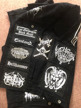 Load image into Gallery viewer, Black Metal Battle Jacket Cut-Off Denim Vest Darkthrone Watain Bathory Satyricon Immortal