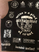 Load image into Gallery viewer, Crust Punk Anarchopunk Battle Jacket Cut-Off Denim Vest Doom Discharge Amebix Deviated Instinct Zounds