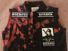 Load image into Gallery viewer, Bathory Hordes Rocker Patch Battle Jacket Blood Fire Death Edition Cut-Off Denim Black Metal