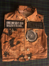 Load image into Gallery viewer, Nirvana Girls' Black 'n' Bleach Denim Cut-Off Patch Jacket Come As You Are Vestibule