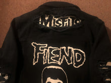 Load image into Gallery viewer, Misfits Fiend Club Distressed Slashed Denim Jacket Crimson Ghost Horror Punk