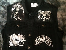 Load image into Gallery viewer, Electric Wizard Black Mass Black Denim Doom Metal Vest Cut-Off Battle Jacket Satanic Priestess