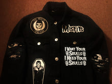 Load image into Gallery viewer, Misfits Fiend Club Distressed Slashed Denim Jacket Crimson Ghost Horror Punk