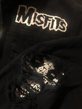 Load image into Gallery viewer, Misfits Fiend Club Distressed Slashed Denim Jacket Crimson Ghost Horror Punk