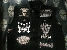 Load image into Gallery viewer, Black Metal Battle Jacket Cut-Off Denim Vest Carpathian Forest Bathory Watain Immortal Satyricon