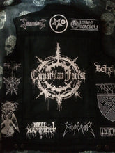 Load image into Gallery viewer, Black Metal Battle Jacket Cut-Off Denim Vest Carpathian Forest Bathory Watain Immortal Satyricon