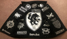 Load image into Gallery viewer, Black Metal Battle Jacket Cut-Off Denim Vest Satanic Warmaster Gorgoroth Archgoat Enslaved Mayhem