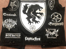 Load image into Gallery viewer, Legion Werewolf X Wolves Of Satan Black Metal Battle Jacket Cut-Off Denim Vest Satanic Warmaster Watain